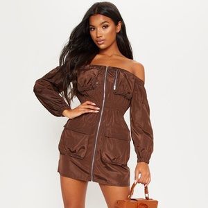PRETTY LITTLE THING PLT MINI SLEEVE DRESS